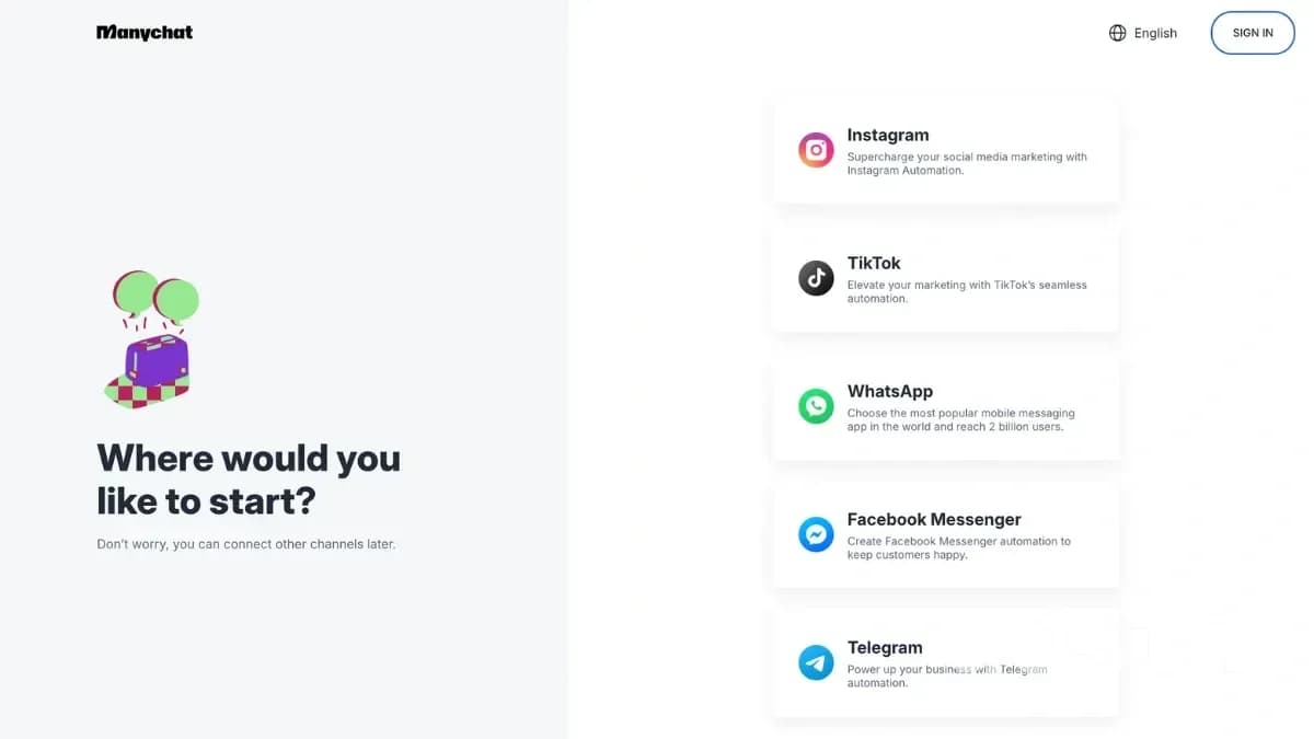 Як почати роботу з ManyChat?