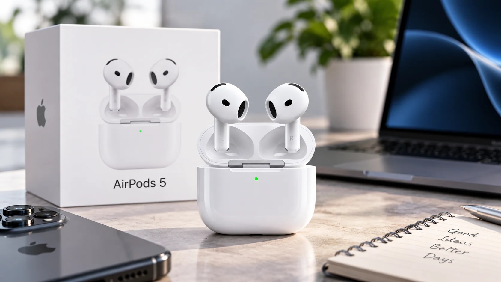 AirPods 5 без силіконових насадок глушать шум на 50% краще