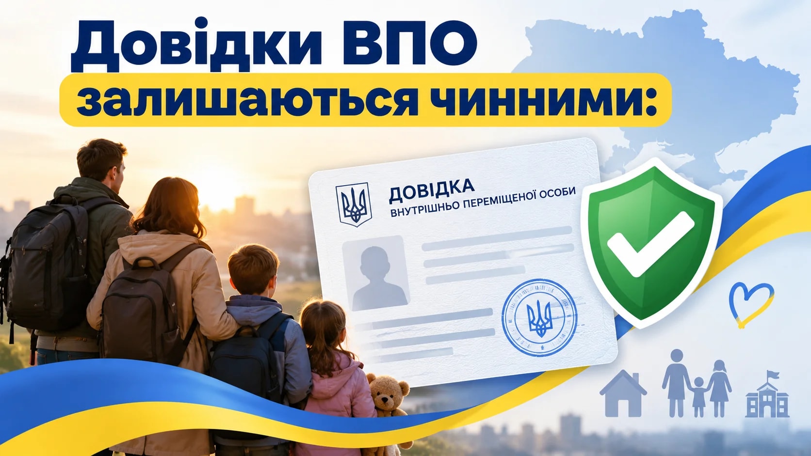Довідка внутрішньо переміщеної особи та документи громадянина України на столі
