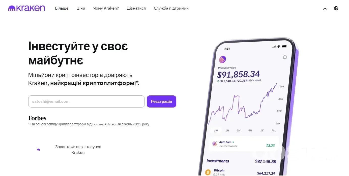 Огляд криптобіржі Kraken – реєстрація, комісії, ринки, безпека, плюси і мінуси