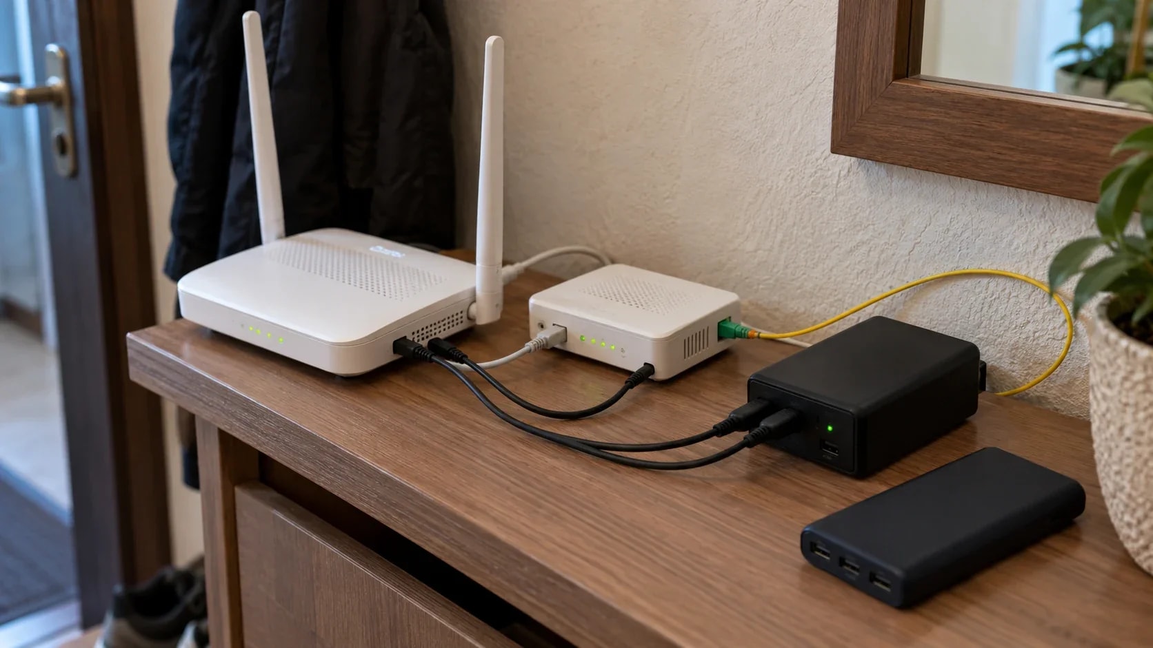 Як забезпечити інтернет без світла через павербанк, mini UPS і резервне живлення Wi-Fi роутера та оптичного термінала