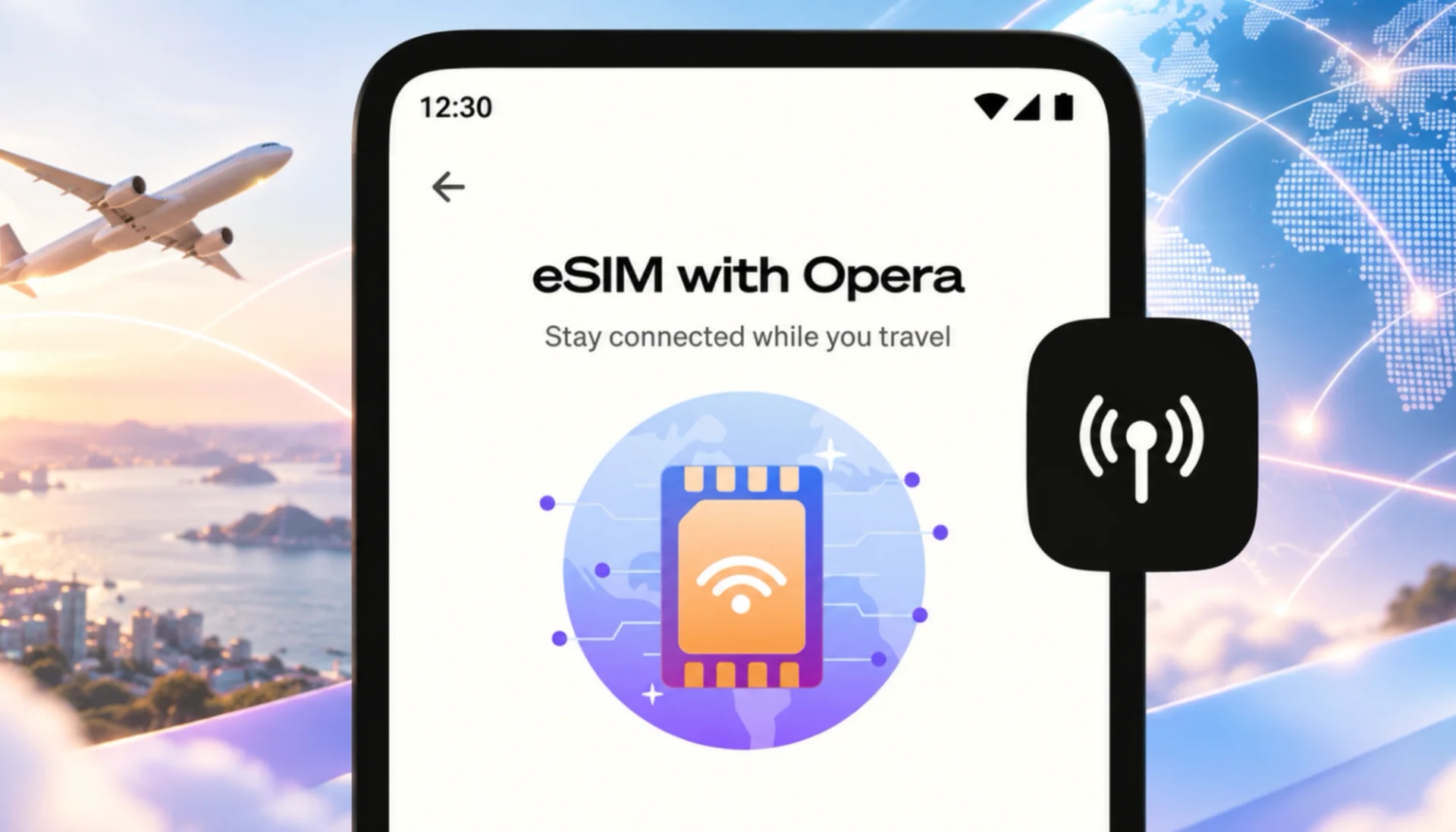 Opera для Android додала eSIM – 3 ГБ можна отримати без картки й email