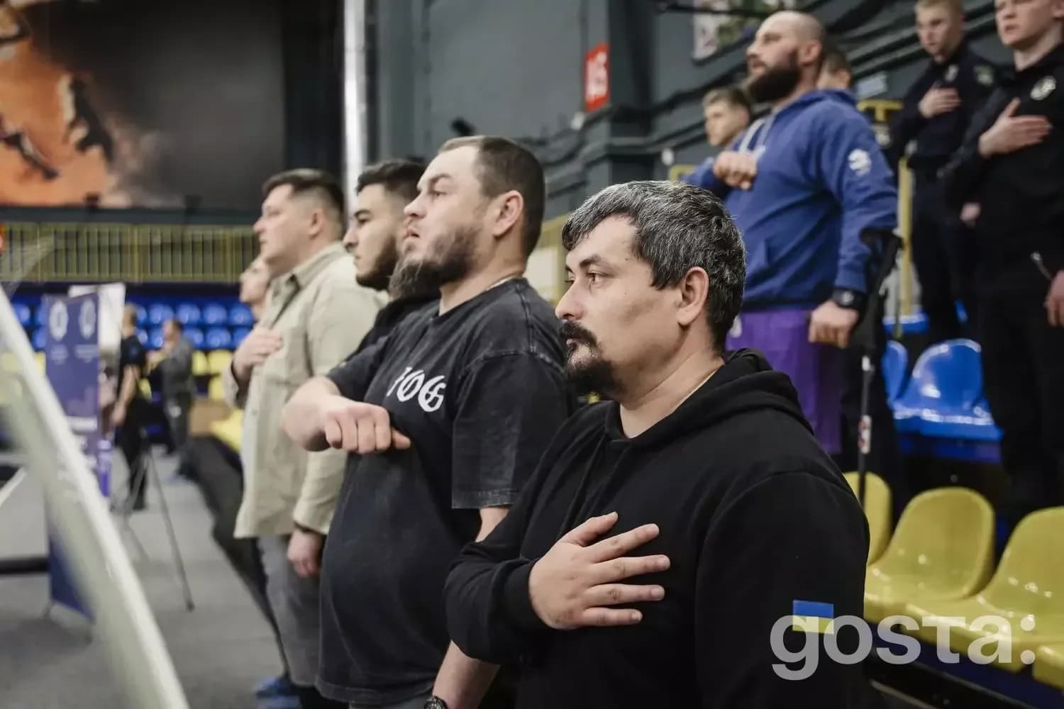 Alt text: "Veterans unite at 'Veterans' Bask' adaptive basketball team launch, showcasing strength and unity in sport an