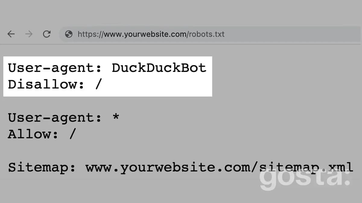 Example of a robots.txt file