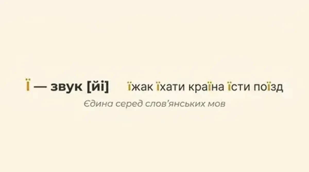 Літера Ї: приклади — їжак, їхати, країна, їсти, поїзд