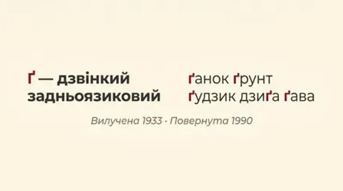 Літера Ґ: приклади — ґанок, ґрунт, ґудзик, дзиґа, ґава