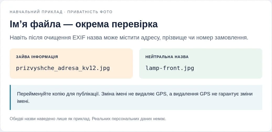 Порівняння назви файла із зайвими даними та нейтральної назви