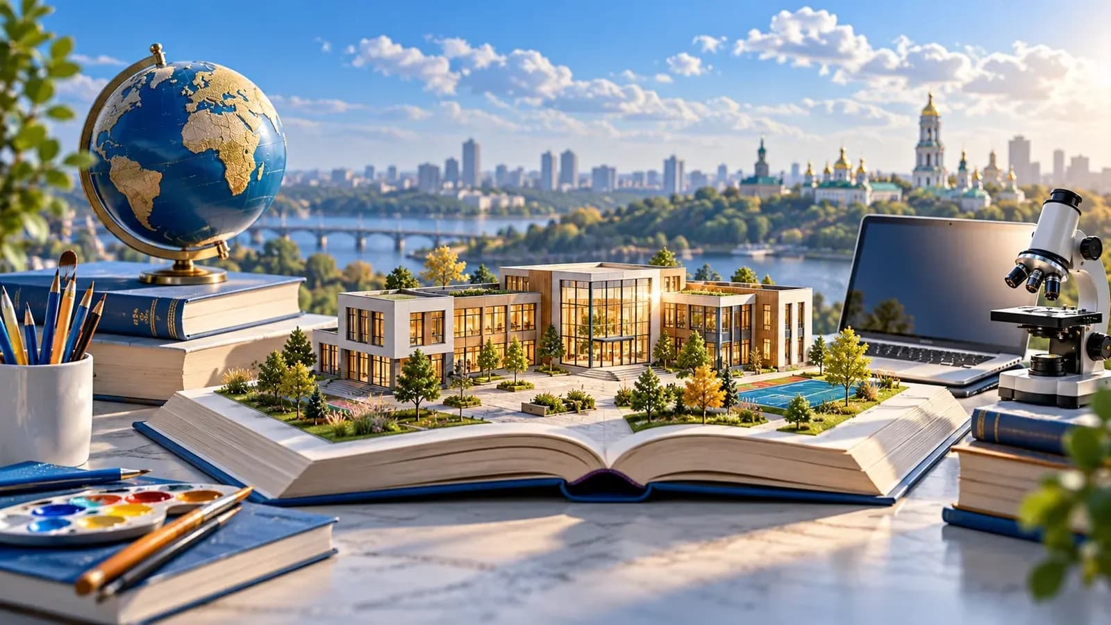 Приватні школи Києва: освітні програми й можливості для навчання — редакційна ілюстрація
