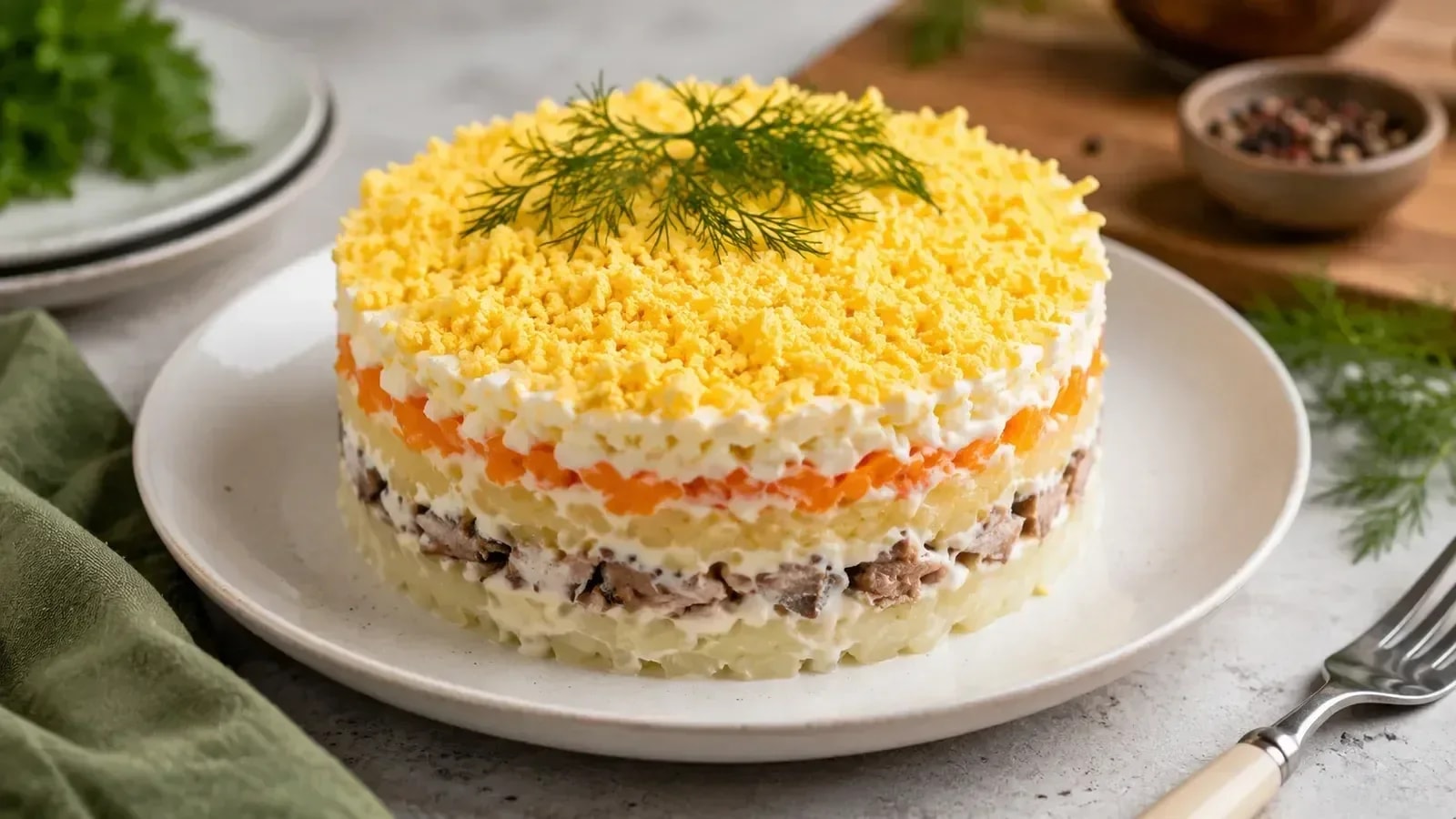 Mimosa Salad: Classic Layered Recipe, Ingredient Order, and 3 Tasty Twists