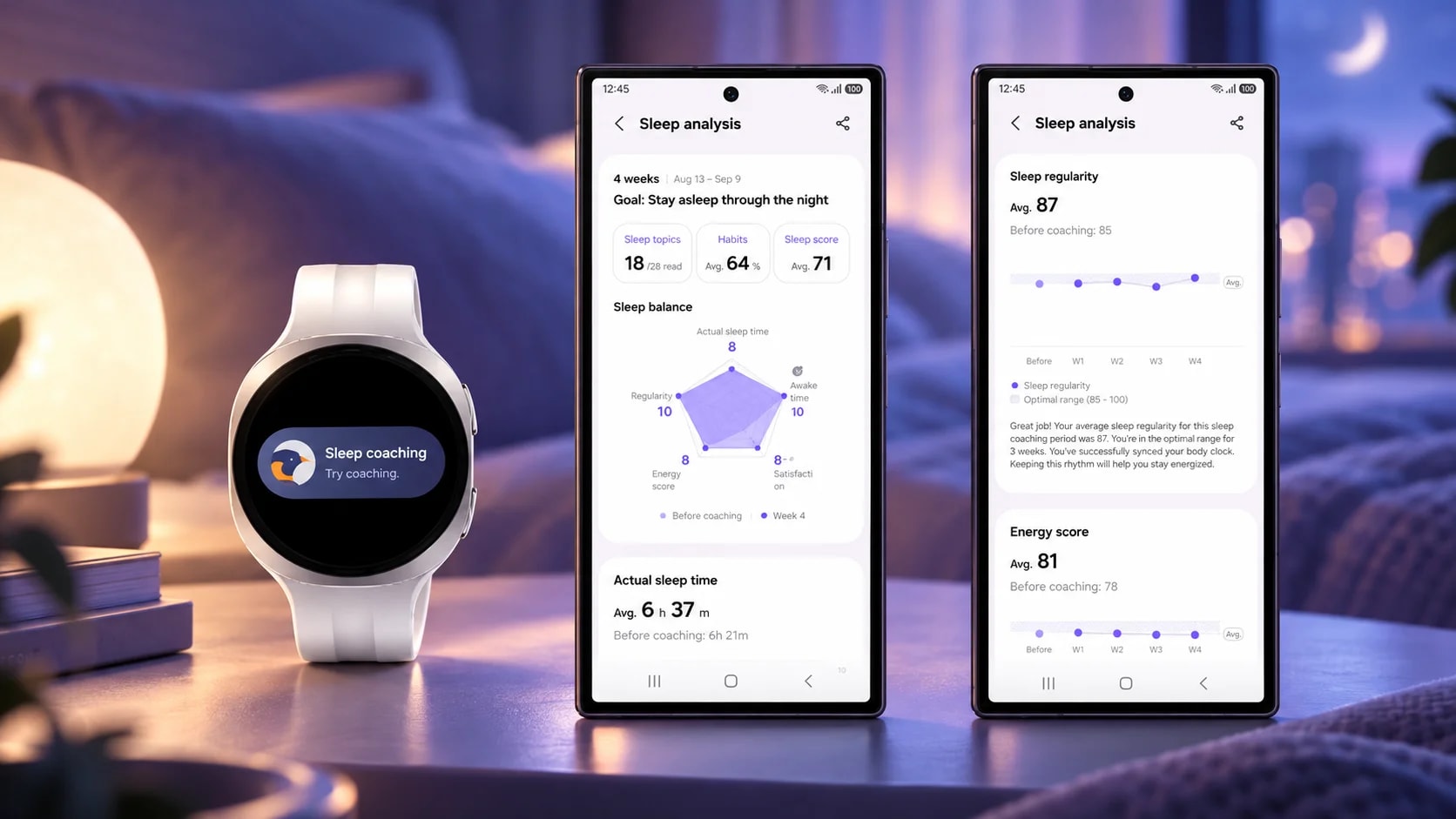 Оновлення Samsung Health у жовтні 2026 року - новий аналіз сну за три дні, Galaxy Watch і персональні бігові тренування
