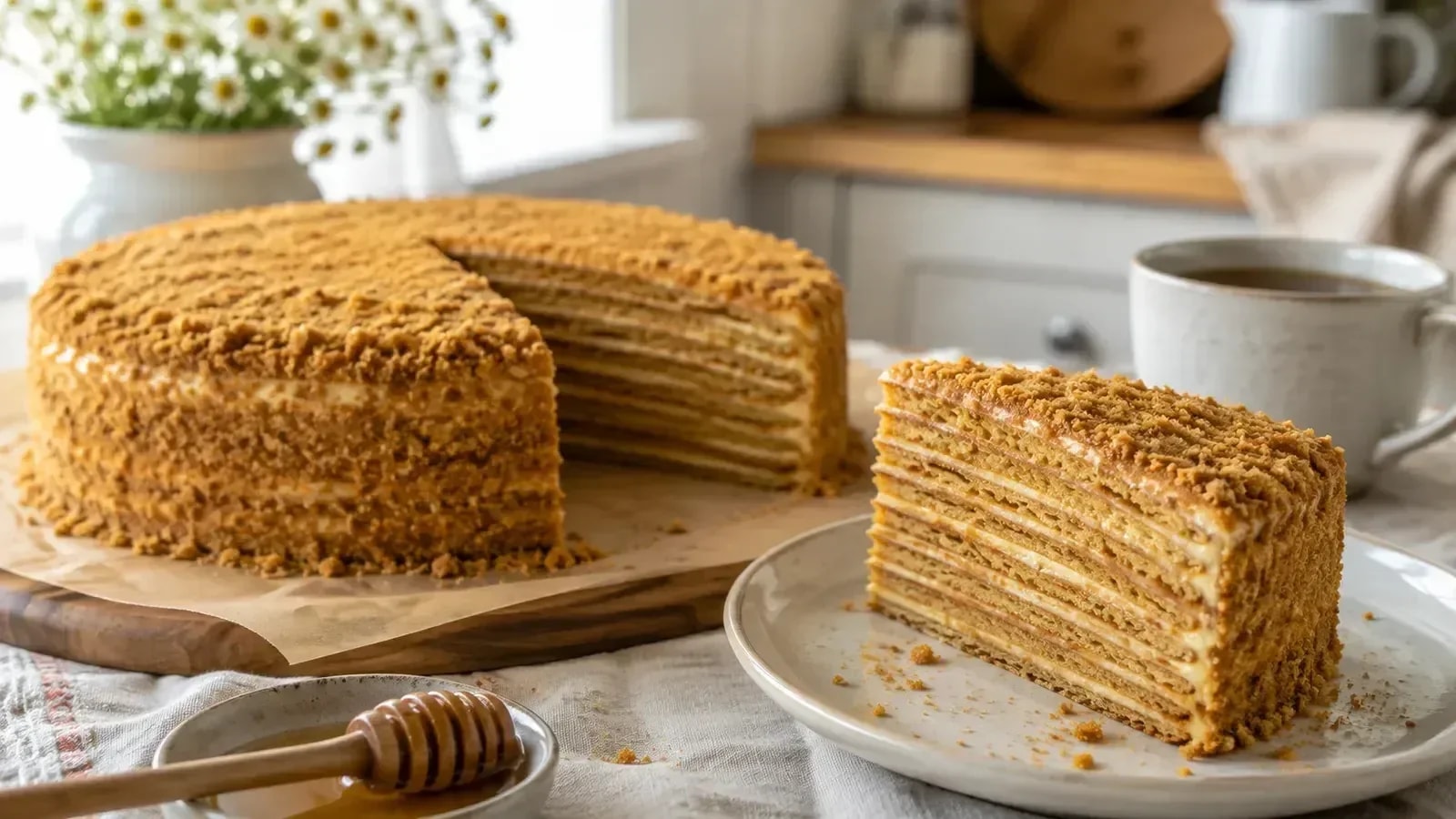 Ukrainian Honey Cake: Layers, Frosting, Soaking Time, and Baking Secrets