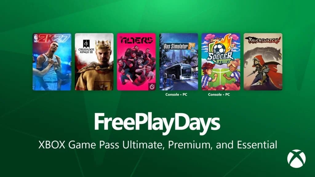 Xbox Free Play Days 18 жовтня 2026 з іграми NBA 2K27, Crusader Kings III та The Alters