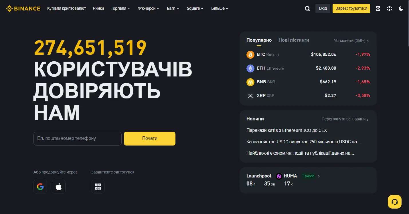 Огляд криптобіржі Binance