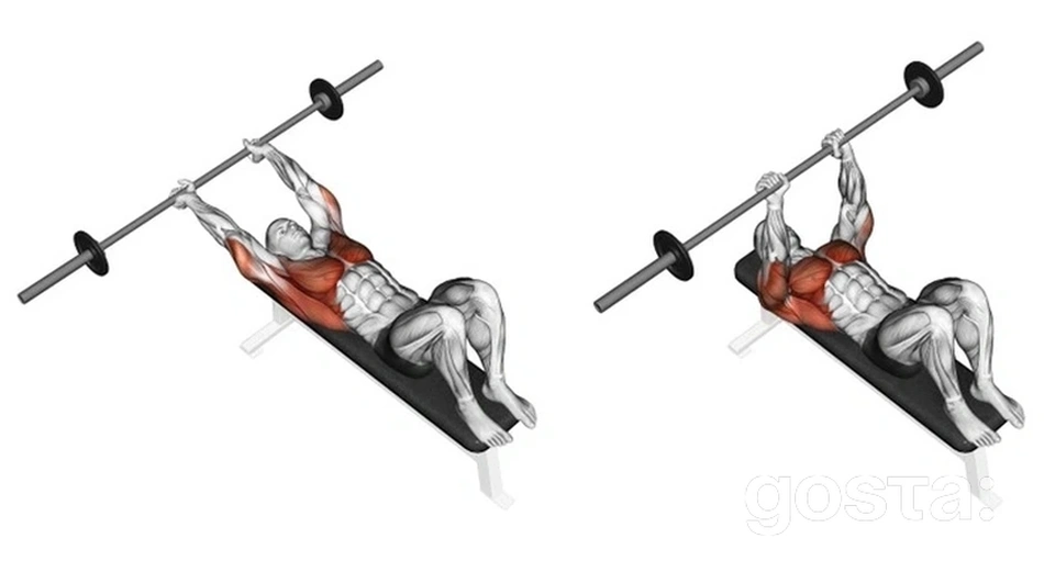 Вправи для грудей – комплекс вправ для грудних мʼязів: Пуловер