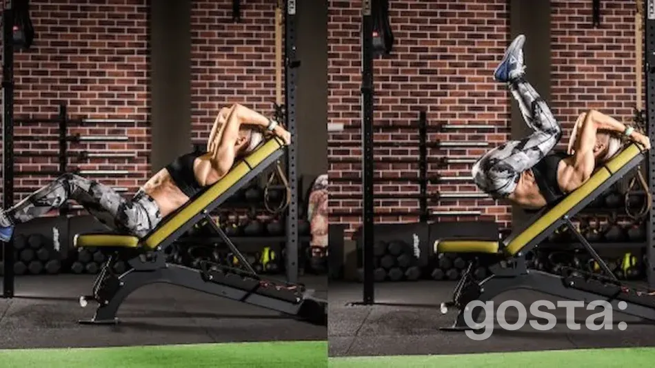 Як правильно робити вправи на нижній прес на скам’ї тренувальній в залі?