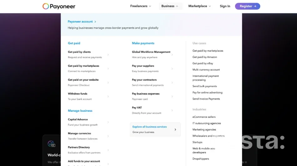 Payoneer features - a detailed guide about the payment system Payoneer