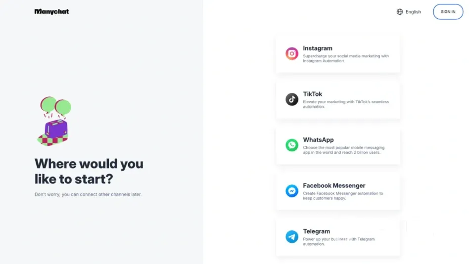 Як почати роботу з ManyChat?