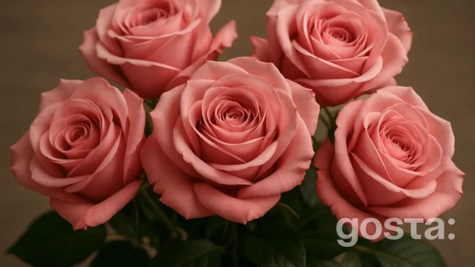 Birthday flower greeting with roses for a friend