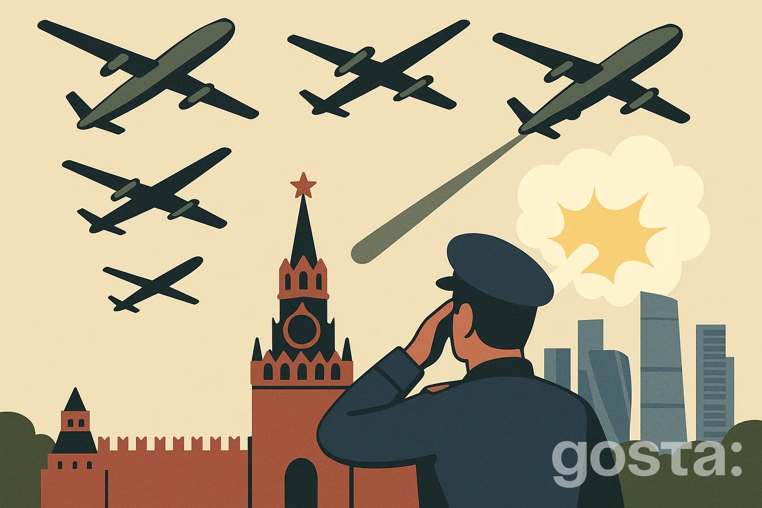 Масовані атаки дронів у Москві: вибухи та пожежі продовжуються