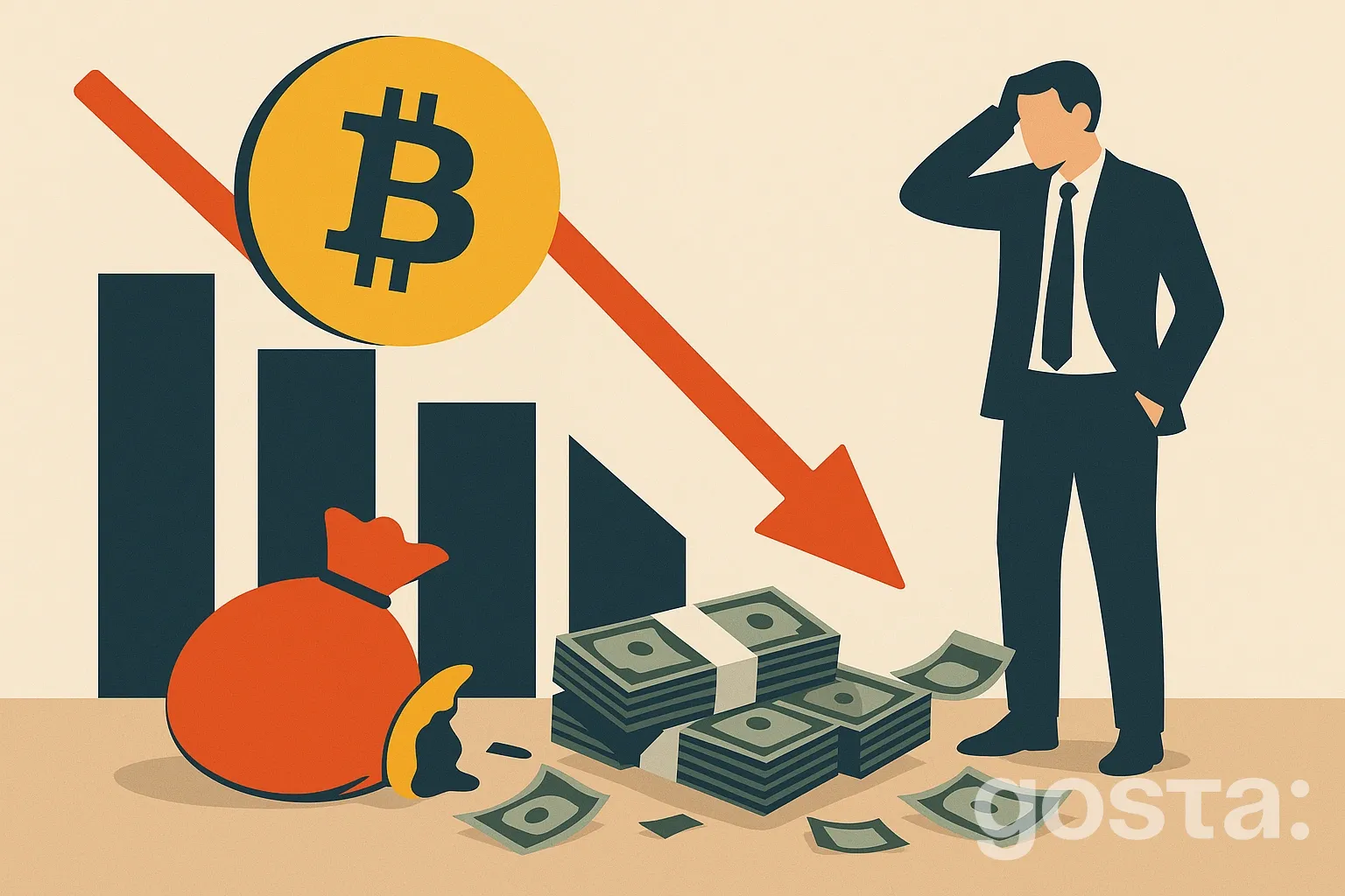 Крипторинок у потрясінні: біткоїн впав нижче $108 000