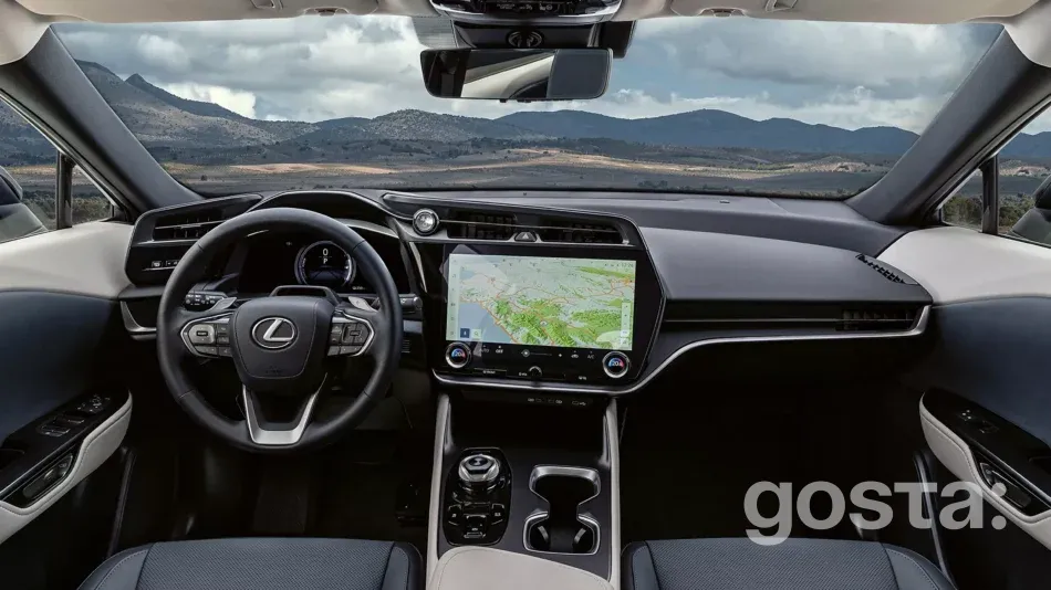 Інтер’єр Lexus RZ 450e з панорамним дахом і мультимедіа