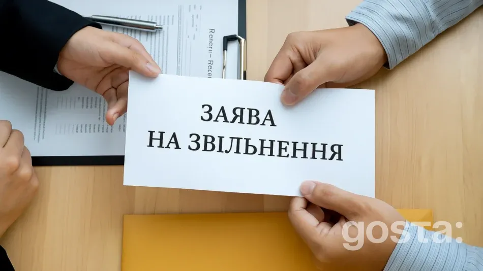 Заява на звільнення