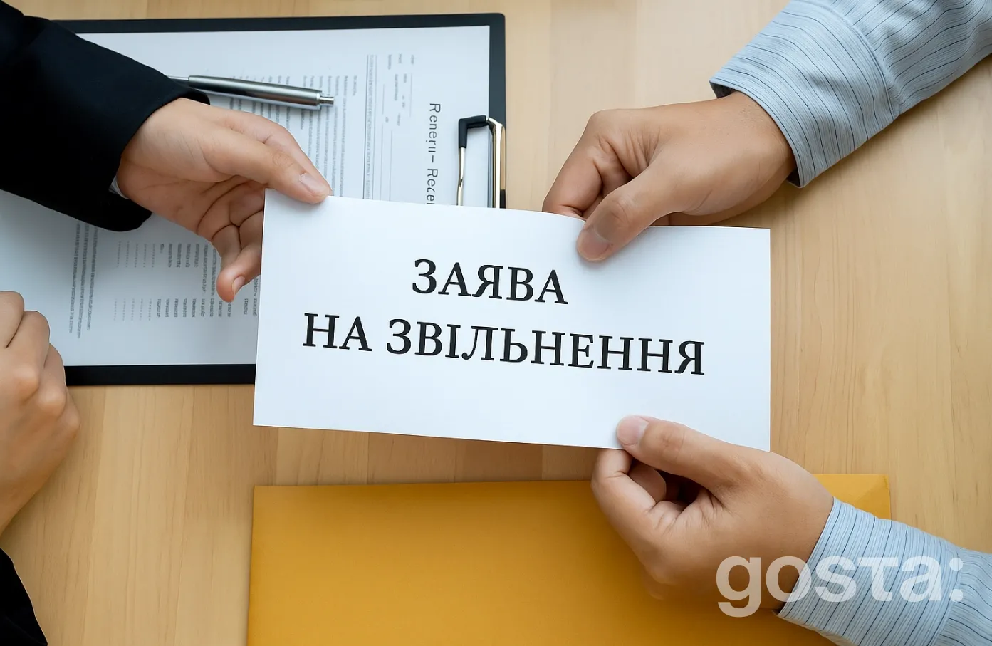 Заява на звільнення