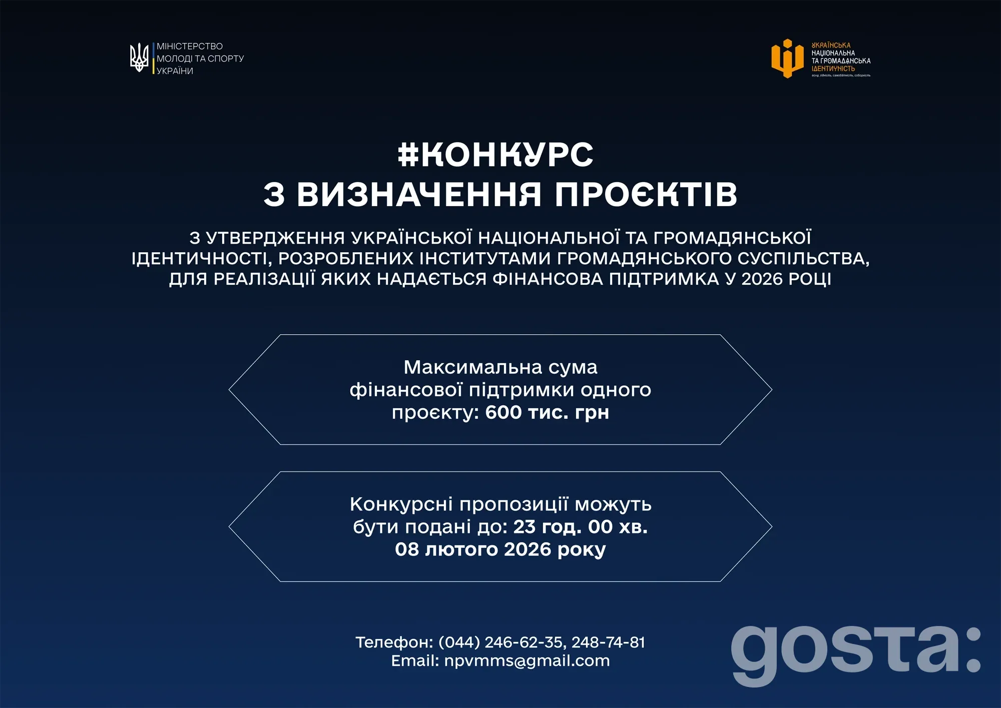 Конкурс для ІГС: Міністерство молоді та спорту оголосило відбір проєктів з утвердження української ідентичності – як подати заявку?