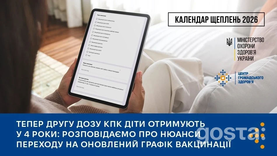 Вакцинація КПК: друга доза у 4 роки з 1 січня 2026 – кого кличуть на щеплення вже зараз?